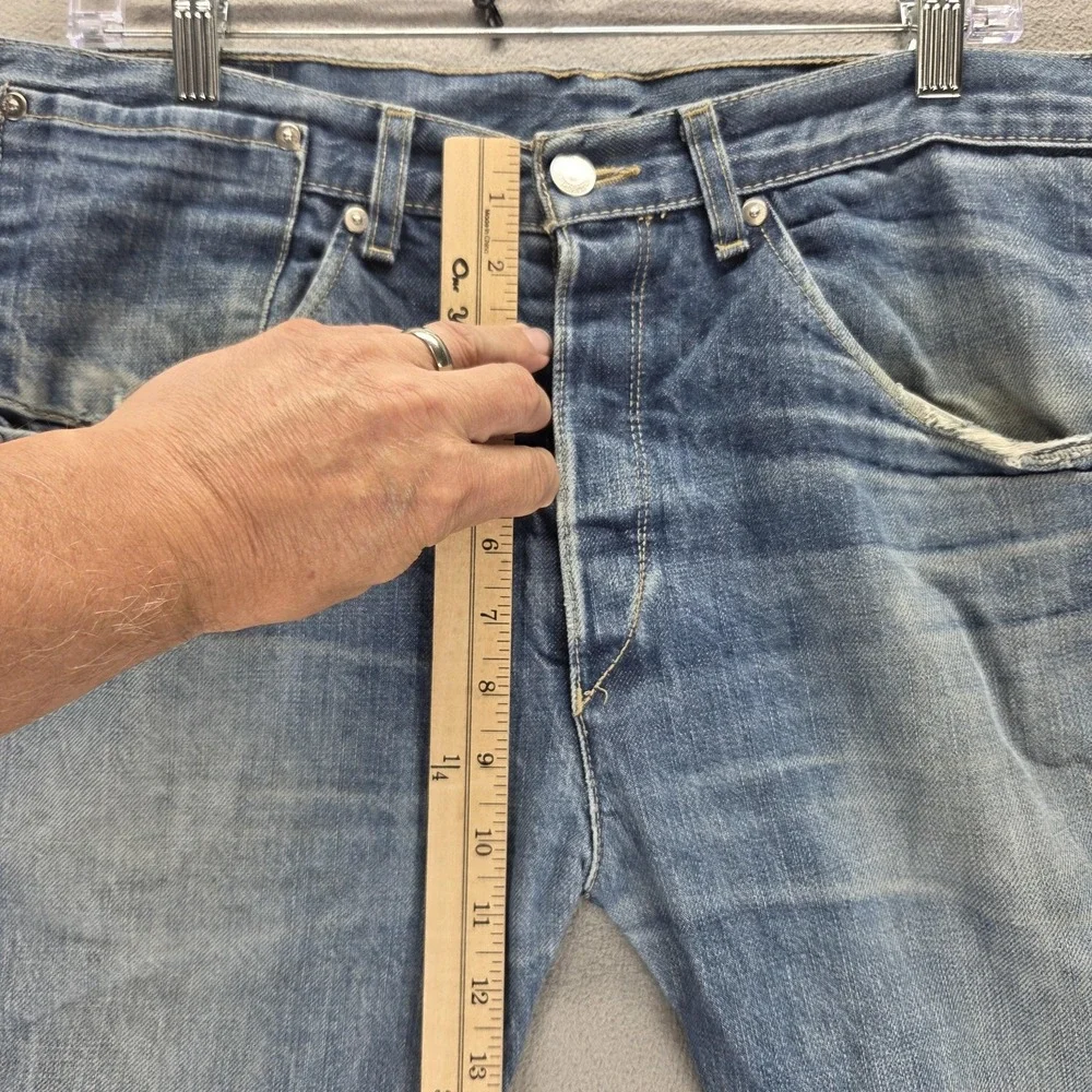 VTG Levis Engineered Jeans Mens Blue Twisted Button Fly Medium Wash Fits 34x30